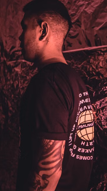 Camiseta Oversized Preta Estampada